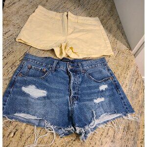 Lot of 2 Shorts Size 6 Aeropostale Boyfriend Shorts & New SO Shortie High Sz 7